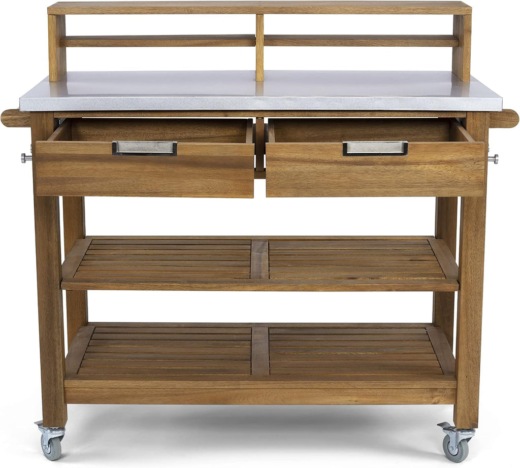 Homestyles Maho Golden Teak Potting Bench