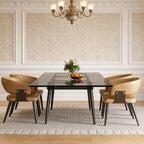 62.99-94.48" Extendable Dark Tempered Glass Dining Table, Scratch-Resistant Glass Top & Metal Frame, Seats 8-10, Modern Minimalist Dining Furniture for Family & Entertaining