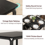 Dining Table Set for 4, 5 Piece Kitchen Table and Chairs Set with Upholstered Thick Cushion, Space Saving Dinette Set with Metal Frame for Small Spaces, Apartment, Breakfast Nook
