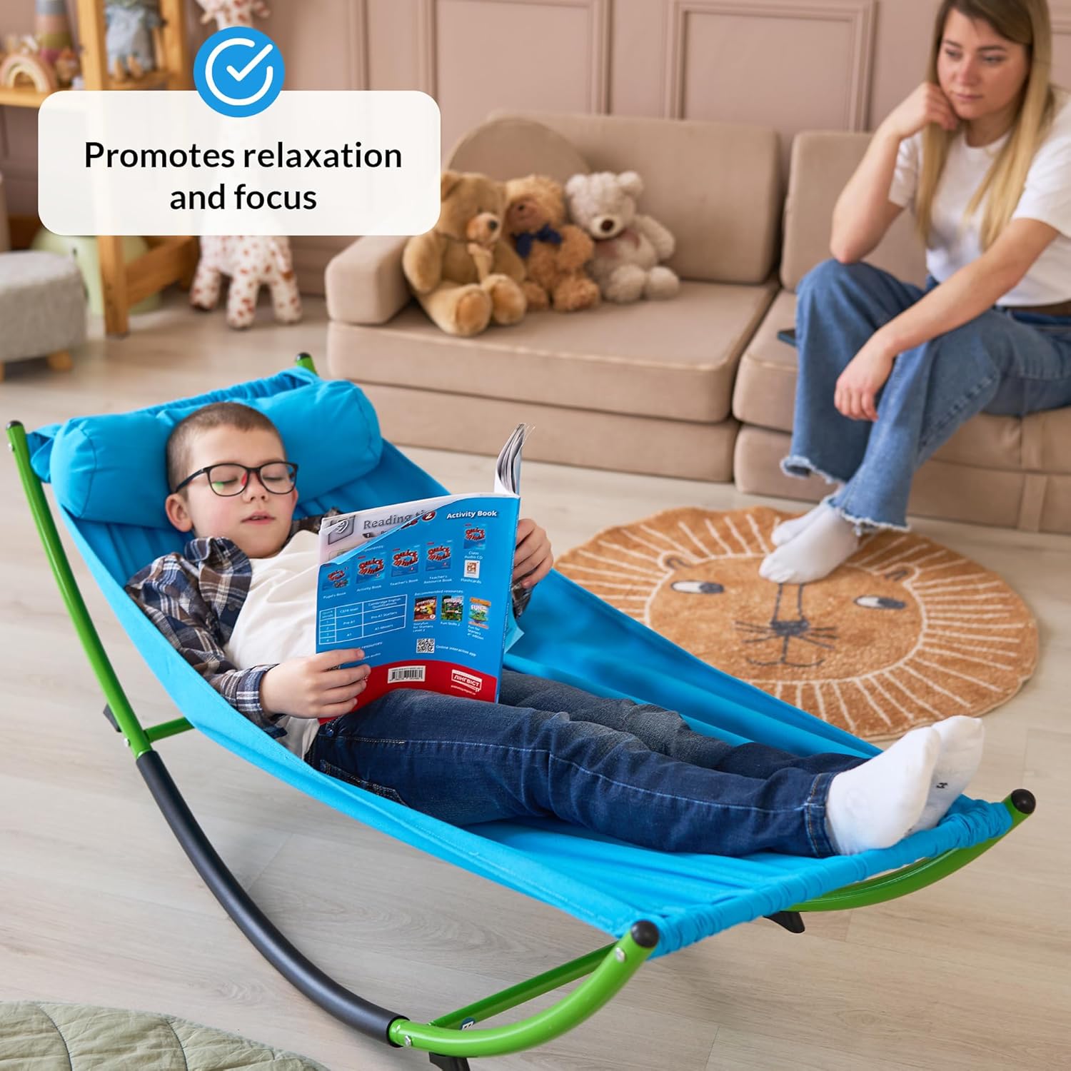 ODOXIA Kids Sensory Rocking Chair | Sensory Floor Rocker | Kids Rocking Chair | Special Needs Child | Calm Down Autism Equipment, Ages Toddler, Teeter, Totter | Playground Equipment | Seesaw Rocker