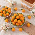 Moukeren 36 Pcs Little Cute Baby Shower Decorations Mini Artificial Fake Oranges Felt Clementines Decoration Cute Oranges Table Scatter for Birthday Baby Shower Gender Reveal Party Decor