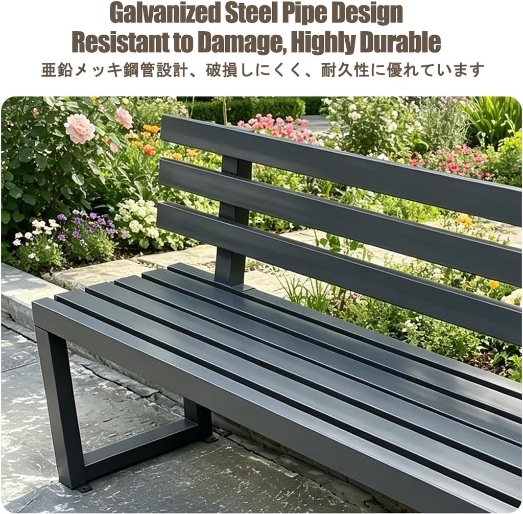 Garden Benches for Outdoors, Patio Benches for Outdoors, Accommodates 2–3 People; Weather-Resistant and Windproof; Suitable for Parks, Courtyards, and Porches.(Pink,100 * 40 * 80CM)