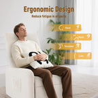 Korser 360° Rocking Chair, Nursery Rocker Chair with Side Pockets, Glider Nursing Chair with Steel Structure Base, Small Chair for Small Spaces, Sherpa Swivel Accent Chairs for Living Room, Nursing
