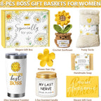 Bosses Day Gifts for Women Her, Cool Boss Lady Gifts for Women, Funny Thank You Birthday Easter Basket Bosses Appreciation Gift Set, Best Office Farewell Leaving Going Away Retirement Gift for Boss
