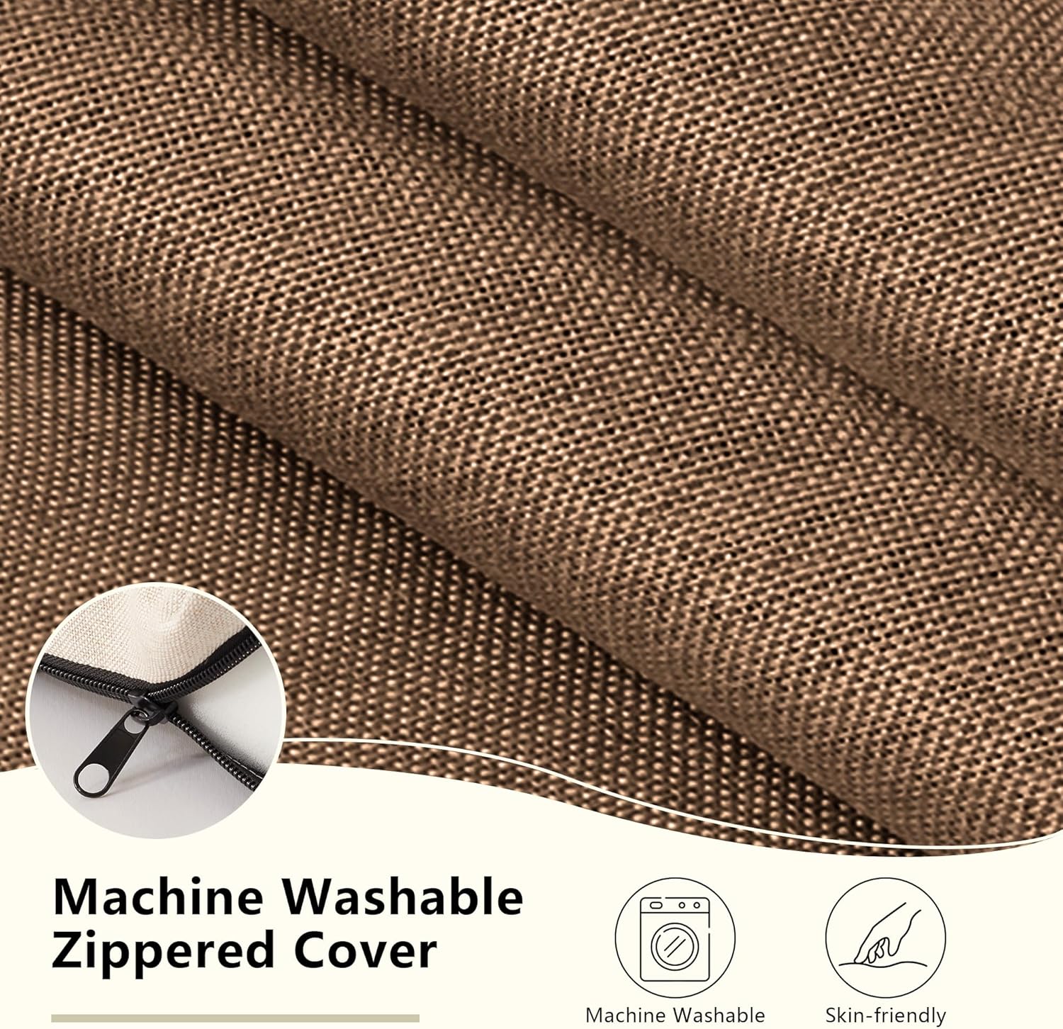 Nordjager Chair Pads for Dining Chairs, Chair Cushions 2 Piece, 17"x 16"x 2.5" Memory Foam Seat Cushions with Ties and Removable Cover