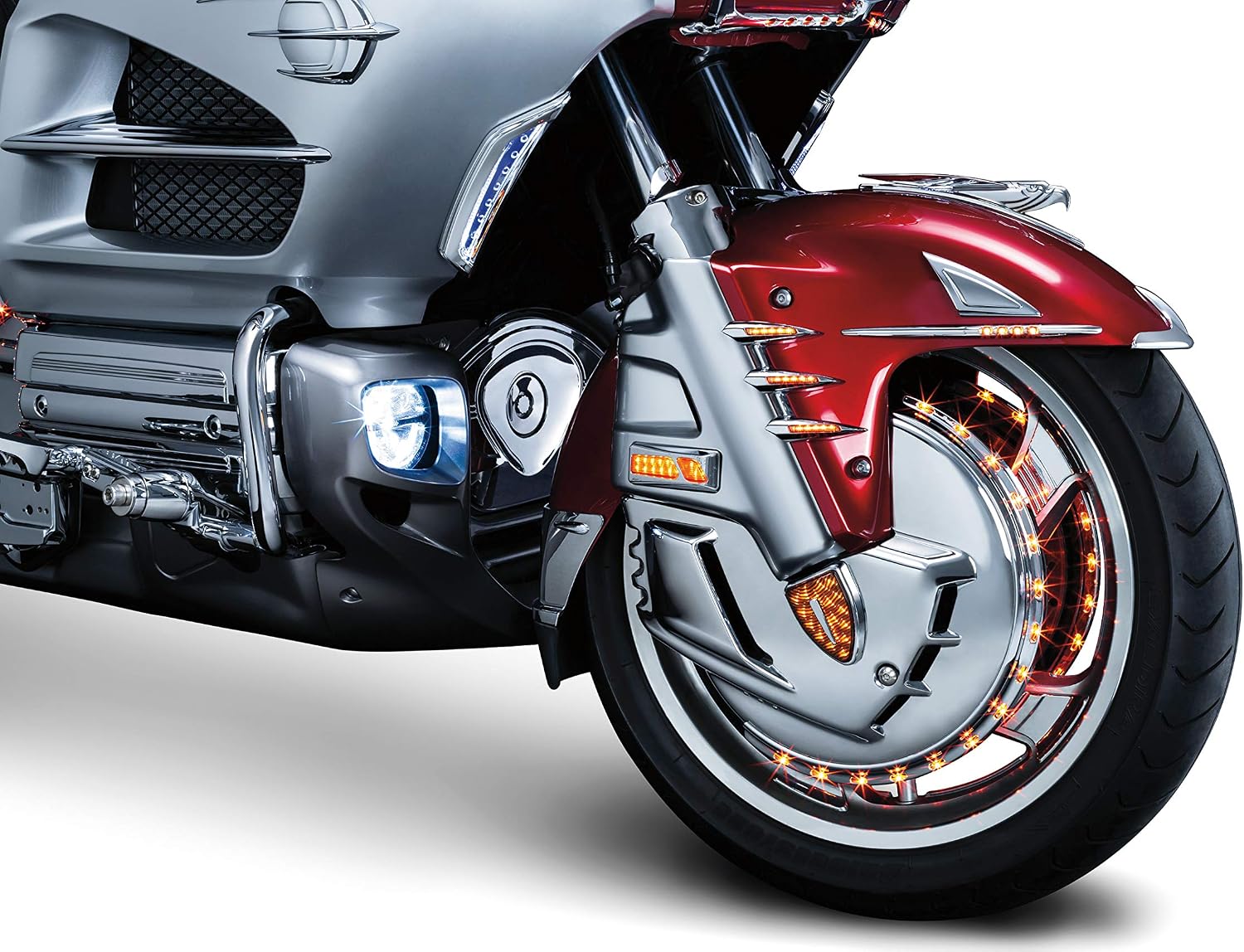 Kuryakyn 7333 Motorcycle Accent Accessory: Front Fender Deco Eagle Ornament, Chrome