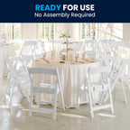 Flash Furniture Hercules Series Kids Padded Folding Chairs for Children, Children's Event Seats with 264-lb. Static Weight Capacity, Set of 11, White