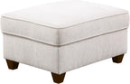 Ball & Cast 127" L-Shaped Sectional Couches for Living Room with Movable Ottoman,2 Cup Holders & USB Ports,7 Seat Chenille Upholstered Sofa W/6 Throw Pillows & Hidden Storage Box,DIY Combination,Beige