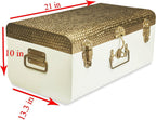 ELAN Beaten Brass style Metal storage Trunk