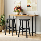 KAMABOKO 4 Set 29" HDPE Bar Stools Set Outdoor, Durable Resin Bar Chairs with Footrest, Weatherproof & Ergonomic Barstools for Patio, Deck & Poolside, Black