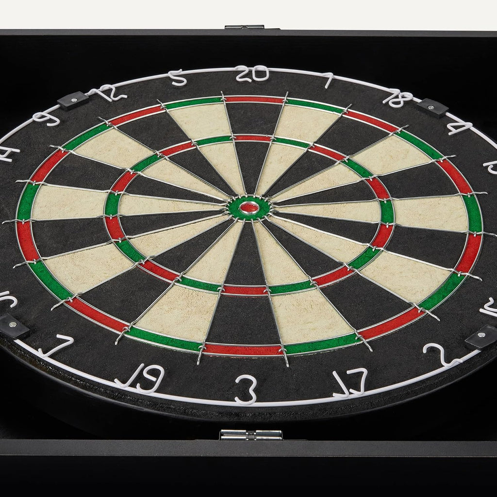 Amazon Basics Regulation Size Dartboard Cabinet Set for Adults, Black