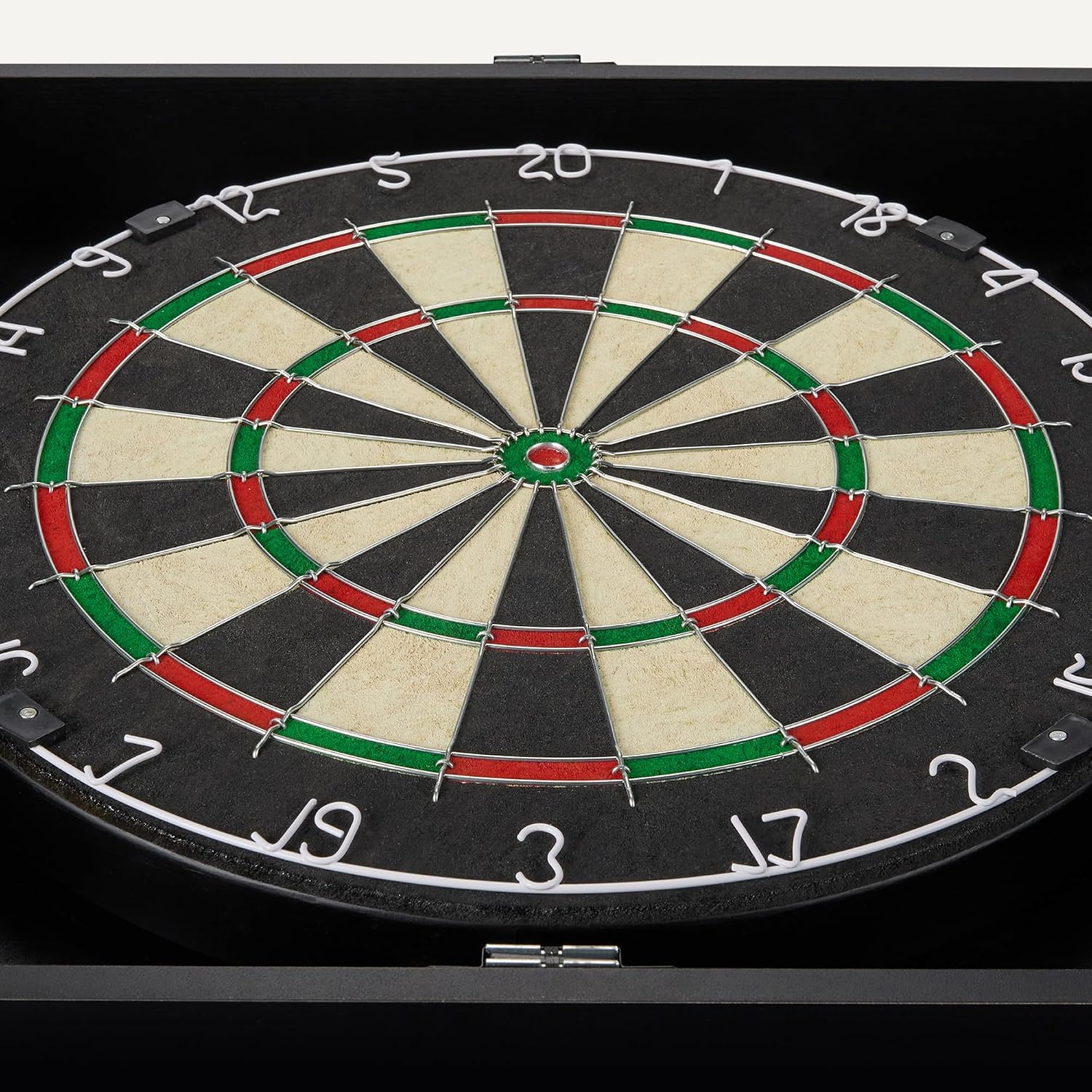 Amazon Basics Regulation Size Dartboard Cabinet Set for Adults, Black