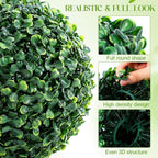 12 Pack Artificial Boxwood Topiary Balls Bulk for Indoor, 5 Inch Small Faux Topiary Plant Fake Hang Decorative Round Greenery Balls for Home Bookshelf Office Table Desk Weeding
