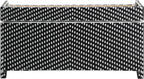 Greemotion Azur Beach Aluminum and All-Weather Wicker 41 in. Wide Storage Bench for Garden, Backyard, Patio, Pool Area, Porch, Black and White
