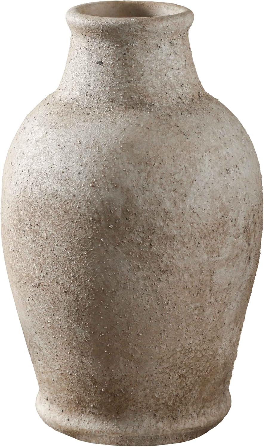 Ceramic Flower Vase 8.3（inc） Gray Rustic Farmhouse Decor Living Room Home Decor Bedroom Decorations for House Book Shelf Office Coffee Desk Dining Fireplace Floor vase