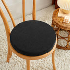 Tromlycs Round Chair Seat Cushion Pad 14 inch for Circle Stool Chairs Non Slip Decorative Foam Cushion Pillow, 1 Piece, 14 x 14 inches, Black