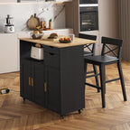 ASTRONAPE Kitchen Island (Black, Model 2)