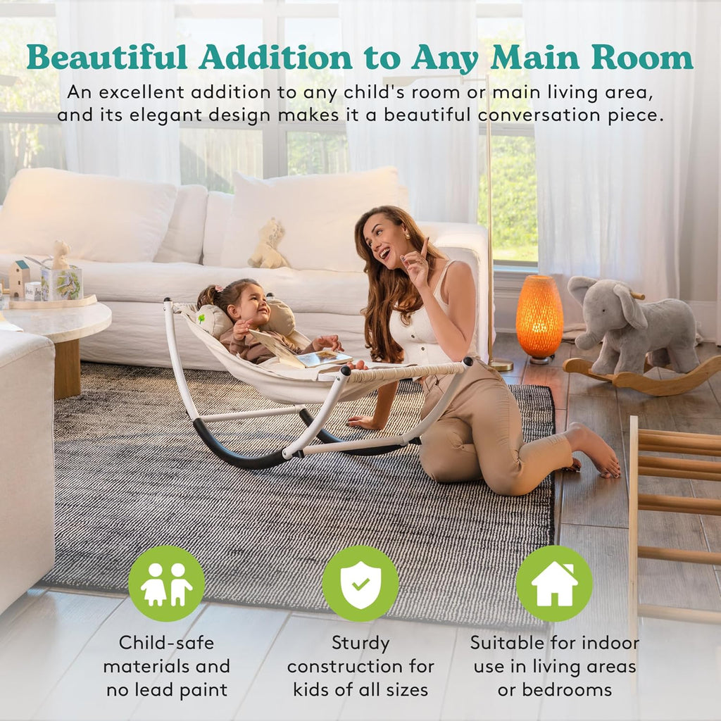 Kids Rocking Chair - Kids Recliner Chairs for Toddlers, Kids Chairs Comfy Toddlers Lounge Chair - Adjustable Pillow and Blanket for Sensory Comfort Included