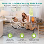 Kids Rocking Chair - Kids Recliner Chairs for Toddlers, Kids Chairs Comfy Toddlers Lounge Chair - Adjustable Pillow and Blanket for Sensory Comfort Included