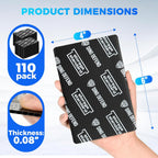 Ding Defend 4x6 Black Trading Card Shipping Protector 110 Pack - Sports Card Protectors Hard Plastic w/Rounded Corners, Hobby Shipping Shield for Graded Cards, Slabs, Top Loaders