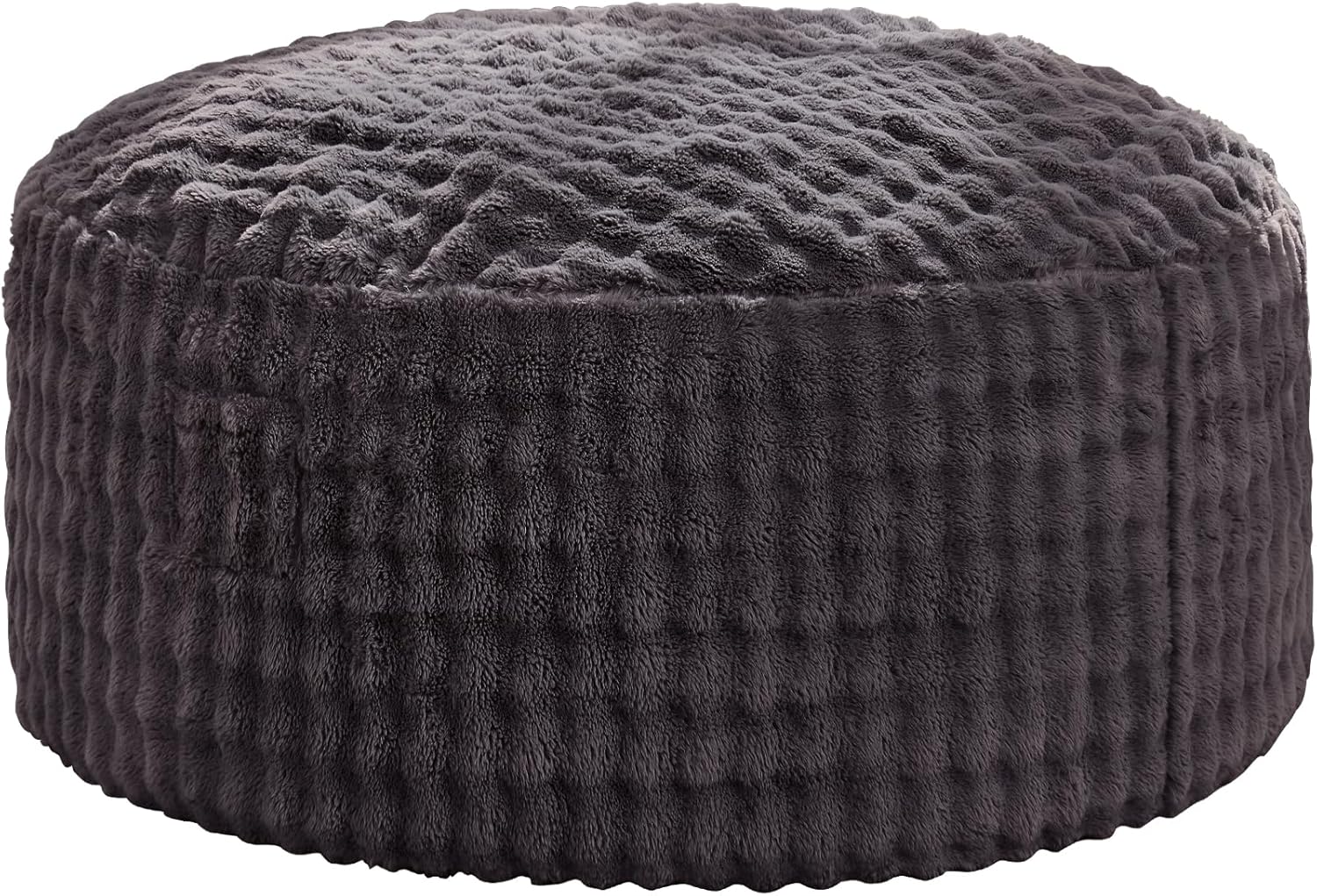 Hobestluk Bean Bag Chairs Beanbag Chair with Filler Adult Bean Bags with Fluffy & Machine Washable Cover, Giant Bean Bag Chairs for Aduts (Dark Grey, 3FT-36" x 36" x 22")