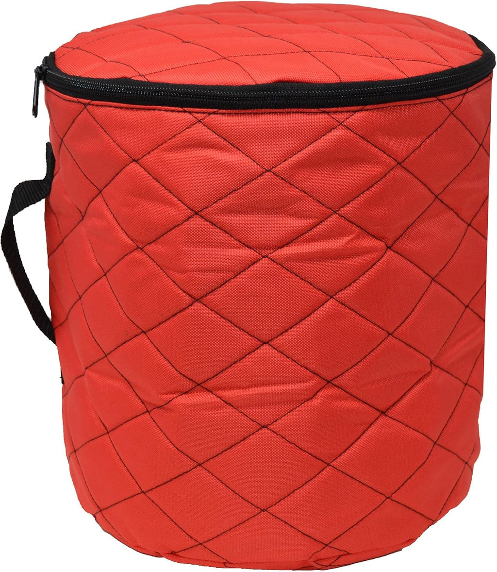 3 Reel Red Christmas Light Set Quilted Storage Bag
