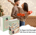 Ceramic Book Vase Pride and Prejudice Gifts for Book Lovers Women & Men - Jane Austen Gifts for Women Bookish Christmas Decor for Bookshelf - Bookworm Bookish Gift Cute Librarian Present for Readers