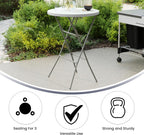 Flash Furniture Elon 32' Round Folding Bar Height Table for Parties and Commercial Events, Indoor/Outdoor Plastic Tall Round Table, White