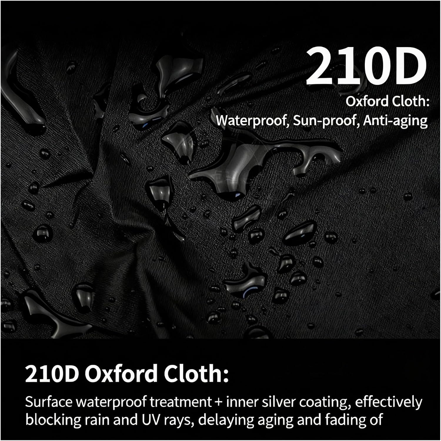 Heavy-Duty 210D Oxford Swing Cover-Waterproof UV-Resistant and Windproof Hammock with Drawstring((200cm*230cm) with storagebag)