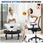Cross Legged Office Chair with Wheels, Ergonomic Kneeling Chair with Lumbar Support and Adjustable Height for Meditation, ADHD Desk & Yoga