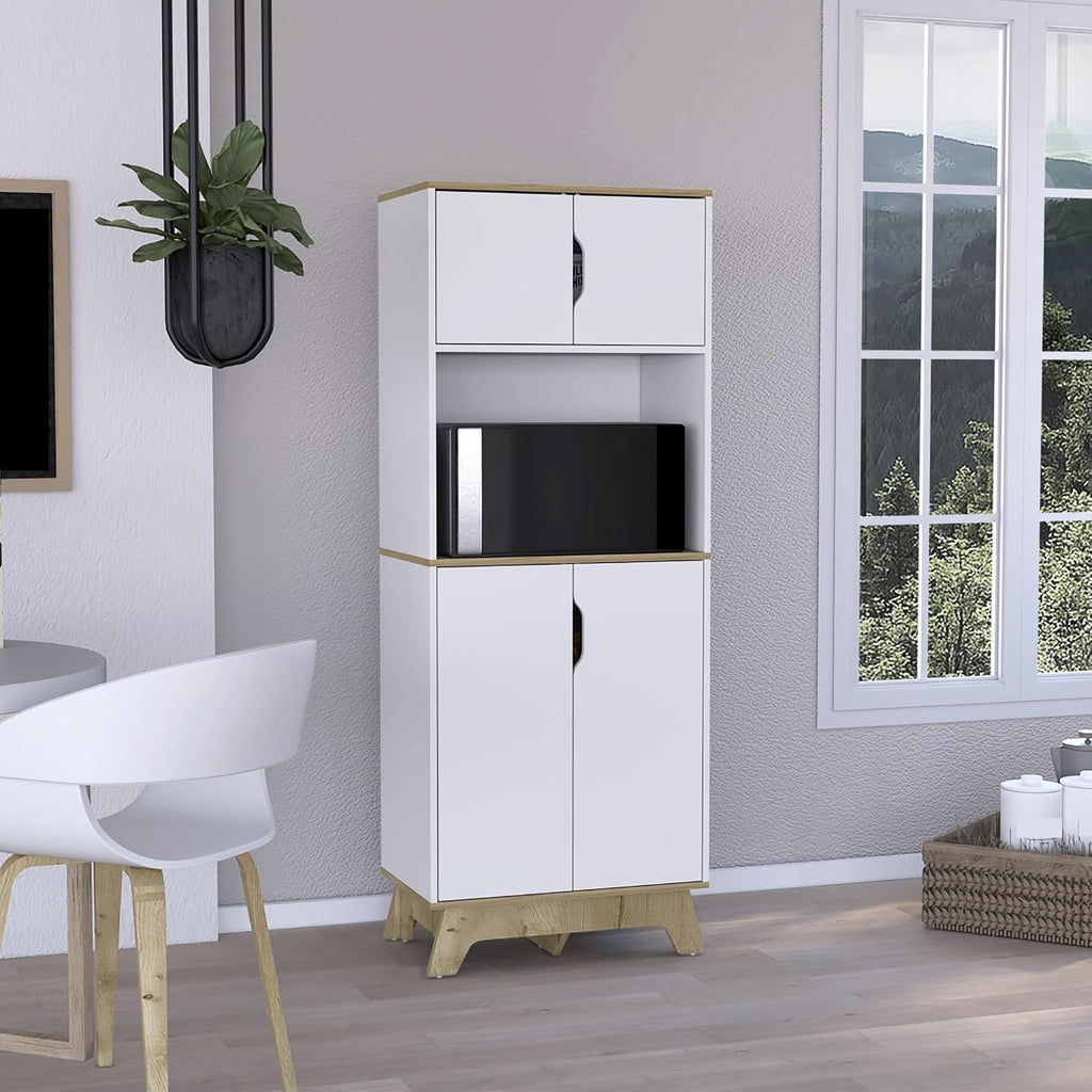 Microwave Pantry Cabinet with Drawer, Storage Sideboard Locker for Kitchen Living Room,for Kitchen Home