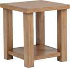 Coaster Home Furnishings - Beasley - Wood - End Table with Square Top, Lower Shelf, and Natural Grain - Living Room - 18-Inch - Golden Oak - 723327
