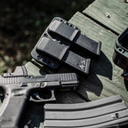 OWB Double Mag Pouch for 1911, Sig P220, Springfield XDS, & More - USA Made - Total Eclipse Double Mag Pouch by Blade-Tech Holsters