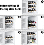 GAOMON Wine Bar Cabinet with Detachable Wine Rack, Bar Cabinet with Storage Space & Glass Holder, Mesh Door, Small Buffet Sideboard for Liquor and Glasses