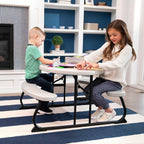 LIFETIME Kids Picnic Table, Folding Children’s Table Seats 4, UV‑Protected HDPE Top, Powder‑Coated Steel Frame, Stain‑Resistant, Indoor/Outdoor Durable Play Table