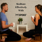 SPOKO Meditation Bench Chair, Travel Version, The Original Posture Certified Wood Kneeling Stool, Best Ergonomic Wooden Chair, Perfect Seat for Yoga, Prayer, Seiza