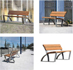 Patio Benches for Outdoors Creative Outdoor Bench Park Chair Square Galvanized Sheet Seat Community Landscape Leisure Garden Benches for Outdoors