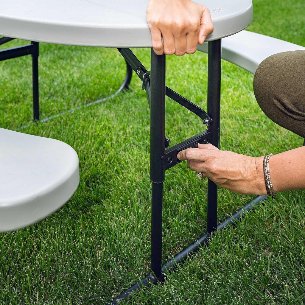 LIFETIME Kids Picnic Table, Folding Children’s Table Seats 4, UV‑Protected HDPE Top, Powder‑Coated Steel Frame, Stain‑Resistant, Indoor/Outdoor Durable Play Table