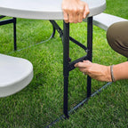 LIFETIME Kids Picnic Table, Folding Children’s Table Seats 4, UV‑Protected HDPE Top, Powder‑Coated Steel Frame, Stain‑Resistant, Indoor/Outdoor Durable Play Table