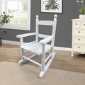 Kids White Durable Rocking Chair - Indoor Outdoor Versatile Rocker - Ideal for Play, Reading, and Relaxation - Ages 2-10 Years
