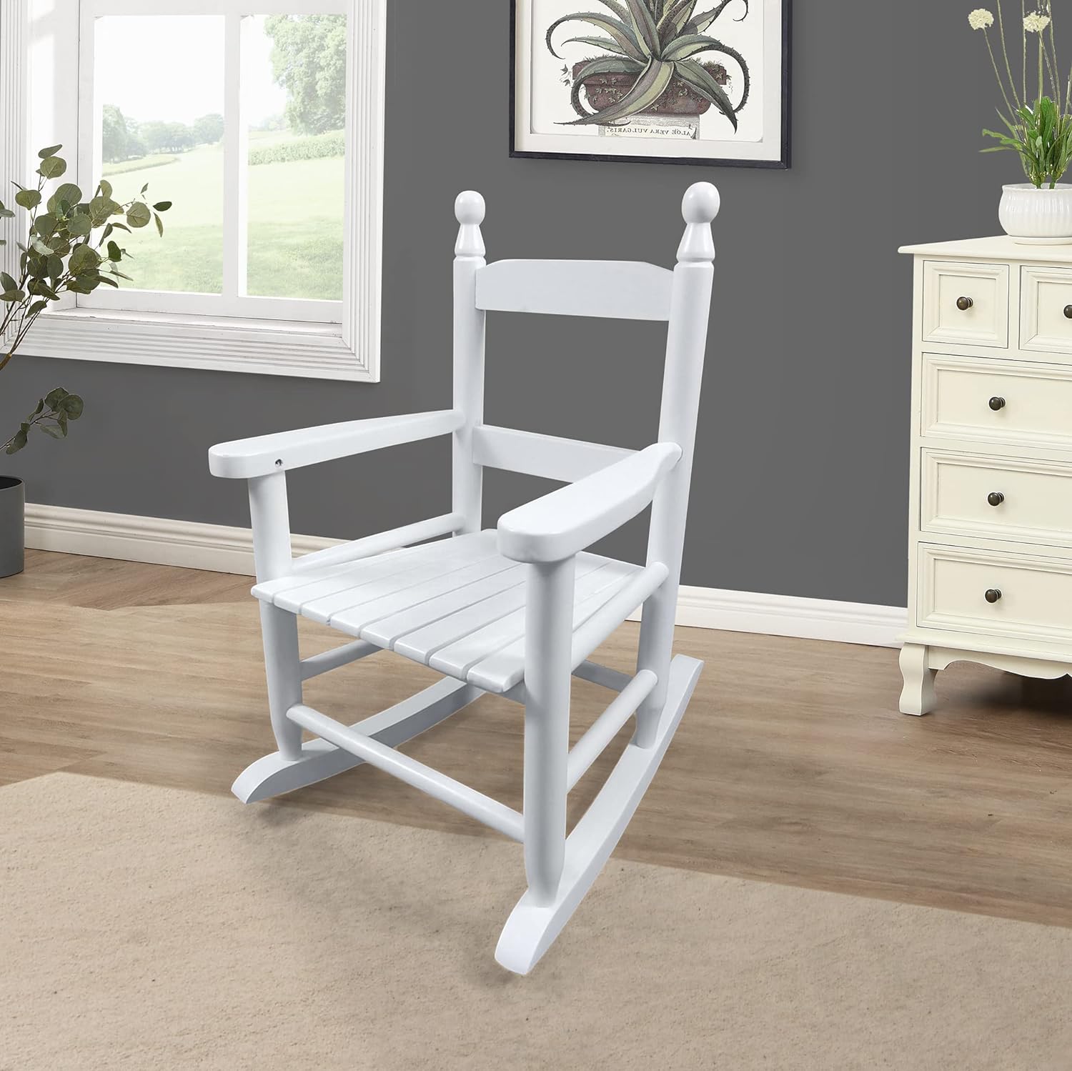 Rocking White Chair- Indoor or Outdoor -Suitable for Kids-Durable