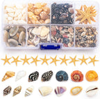 Premium Tiny Seashell Mix, Including Sea Shells, Sea Snails and Starfish total 300+PCS (8 Kinds), Shells for Crafts Decorating Resin and Mosaics Projects DIY Crafts Home Decor Beach Themed Party