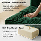 Bashaw 108" Cloud Sectional Boneless Couches Sofa with Chaise, Modular L-Shape Couch Deep Seat Memory Foam Compressed Sofa for Living Room