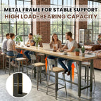 Bar Table,Industrial High Top Pub Table, Long Counter Height Dining Table for Small Space,Kitchen,Dining,Cafe & Restaurant