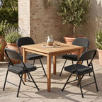 6 Pack Folding Chairs, Fabric Folding Dining Chair Set with Padded Cushion and Back, Indoor Outdoor Folding Chair Set for Home Office Parties Events Wedding