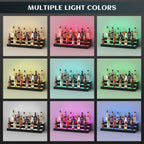 upcessory LED Lighted Liquor Bottle Display Shelf, 3 Tier 30 Inch Alcohol Whiskey Rack Stand Tray for Home Bar Living Room Accessories and Decor, Bourbon Shelf for 24 Bottles