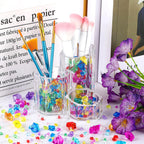 Syhood 570 Pcs 5 Sizes Multicolor Fake Acrylic Gems Crushed Ice Rocks Plastic Gemstones Pirate Treasure for Crafting Vase Fillers Table Scatter Sensory Bin Fillers Spring Centerpieces Decoration
