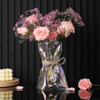 Colorful Irregular Shaped Modern Minimalist Glass Vase - Fashionable Multi-Use Home Decor for Flowers, Centerpiece, Kitchen, Office, Wedding & Holiday