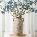 Large Flower Vase Home Decor - 12 inch Tall Ceramic Farmhouse Rustic Table Vases with Handle Living Room Decoration Decorative Modern Vintage for Floor Kitchen Shelf Coffee Dining Desk Fireplace
