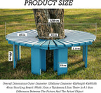 Wooden Curved Benches,Solid Wood Slatted Seat Fan-Shaped Garden Tree Bench,for Backyard Leisure Chair Patio Seating(Color4)